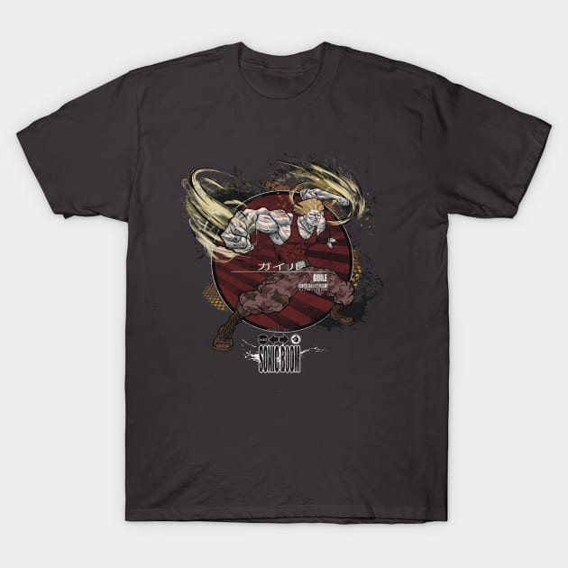 GUILE: SONIC BOOM - RED T-Shirt by JF Penworks